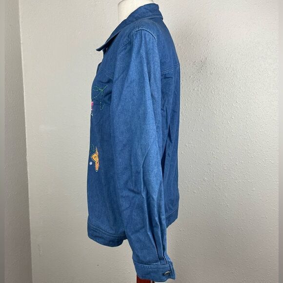 EUC Alfred Dunner Womens Denim Style Jacket Size 14 - Picture 4 of 6